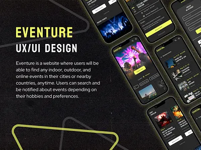 Eventure - Mobile responsive website app design ui ux uxui uxuidesign website websitedesign
