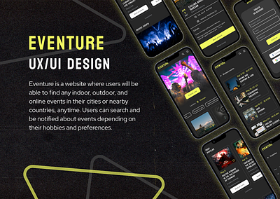 Eventure - Mobile responsive website app design ui ux uxui uxuidesign website websitedesign