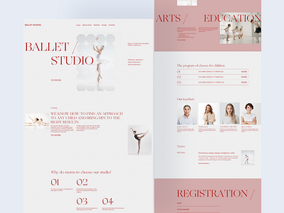 Landing Page Ballet Studio ballet studio landing page ui design ux design web design