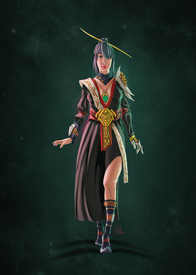Priestess of the Three Kingdoms art character design digitalart digitalpainting fantasy illustration