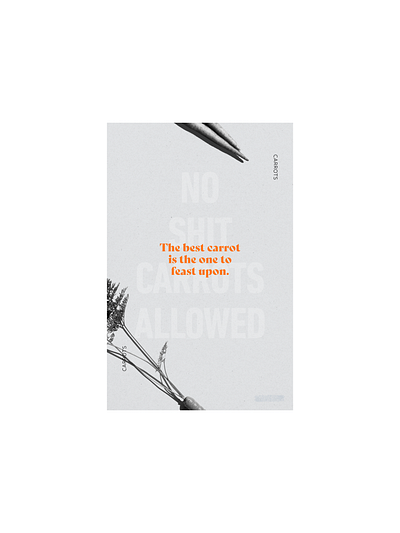 morning practice no. 10 carrots composition create creative design graphic design layout poster typography