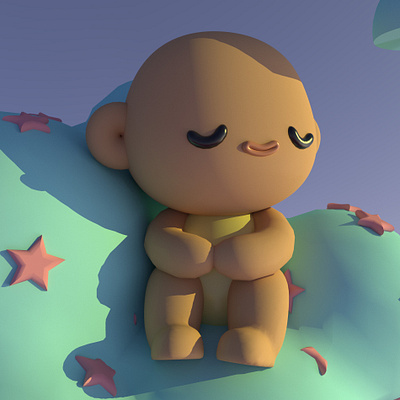 CalmBoy 3d 3d art 3dmodeling arttoy character design cinema4d design graphic design