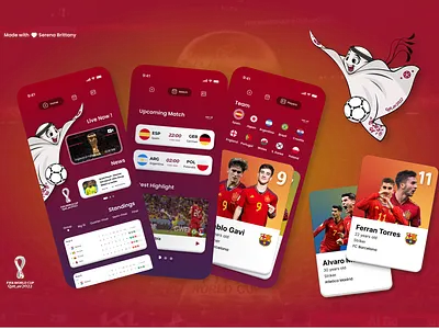 FIFA WC' 22 Mobile App 2022 ball fifa football mobile app qatar sport ui ui ux worldcup