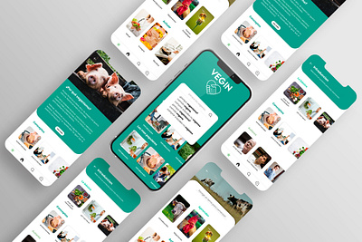 Vegin App branding design graphic design prototype trend ui ux wireframe