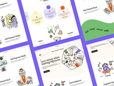 Landing page for spliting payments and settlement app. cryptocurrency design payments ui ux