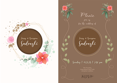 Rustic wedding invitation branding design graphic design illustration inspiring vector