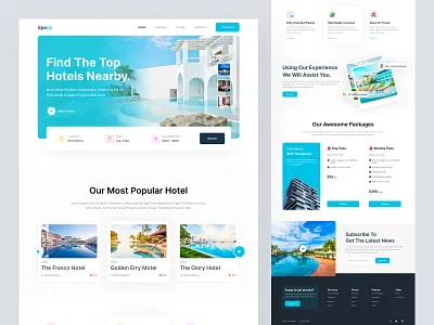 Spedo - Hotel Booking Landing Page booking clean dribbble2022 holiday homepage hospitality hotel app landingpage modern property reservation app resort room travel ui ui design uiux vacation web design website