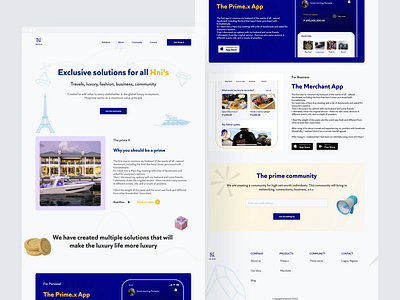 HNIprime- website design illustration typography ui ux