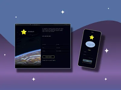 Starfruit Internet Service app design form internet internet service mobile mobile app mobile ui signup space starfruit stars ui ux web web app web ui