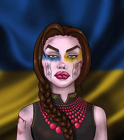 Ukraine hard times illustration ukraine ukrainian flag