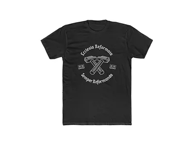 Ecclesia Reformata Semper Reformanda T-Shirt Design badge branding ecclesia identity logo minimal reformanda reformata reformed reforming semper simple theology