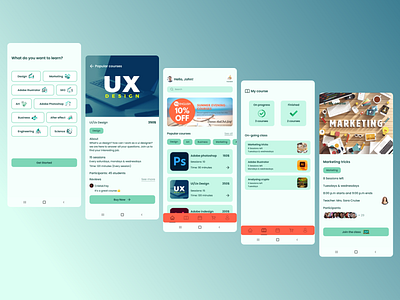 Course app app design app designer branding class course course app design education educational app logo mobile app training training app ui ui design ui designer uiux ux ux design ux designer