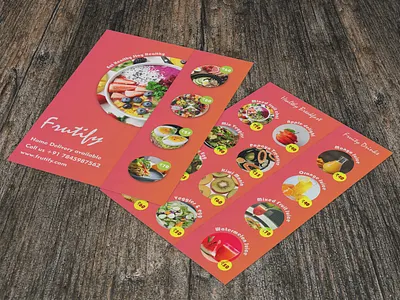 Menu Card 3d affinity publisher branding clean design clean menu fruit cafe fruit menu fruits graphic design healthy breakfast healthy food menu menu card menu card design menu design menu mockup menu template nutrition takeaway ui