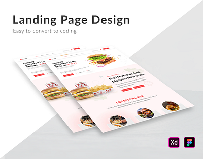 Food Delivery Website Template Design android apps branding design figma design food food delivery foods graphic design ios landing page logo design minimal page page design product design uiux webpage website xd design