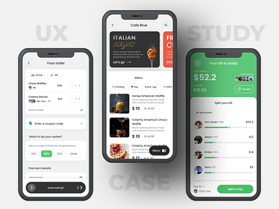 Diner App Case Study app booking branding cafe case study design graphic design illustration logo restaurant ui ux vector visuals web