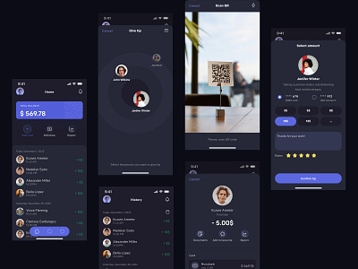 Application for sending tips app design ui ux