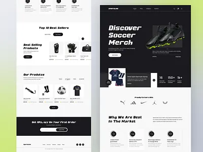 Sports E-Commerce Website Design design ecommerce ecommerce landing page fifa world cup football football kit homepage jersey landing page soccerr sport sports kit sports website sportswear ui ui design ui ux design uiux web website