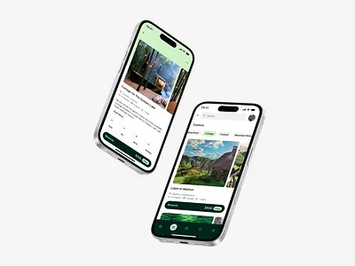 Rustic Retreat: A Cabin Booking Experience app booking branding cabin calm design escape graphic design ios mobile nature typography ui ux vector