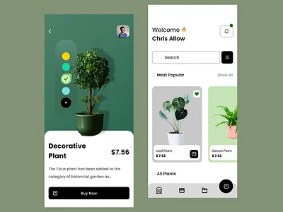 Plant Shop Mobile App Design! mobile app mobile ui ux ui ui design