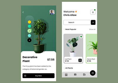 Plant Shop Mobile App Design! mobile app mobile ui ux ui ui design