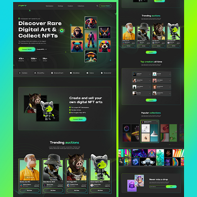 NFT Landing Page design freelance design landing page landing page concept landing page ui landingpage web design web template website design