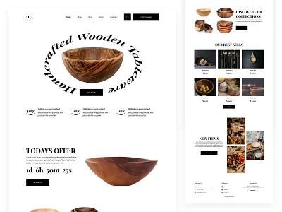 HU Website Design development ecommerce figma handcrafted handcrafts handmade handy landing page ui ux web design website wordpress xd