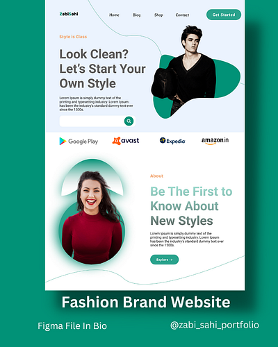 💎Fashion Brand Landing Page Design in Figma💎 branding design fashion figma figma design graphic design illustration logo ui ux web design web development website design