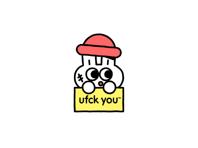 ufck you after effects animation bunny cartoon cute illustration logo motion grahpic