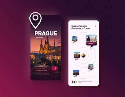 Explore the checkpoints app appdesign application branding figma tourism travel typography ui uiux ux web