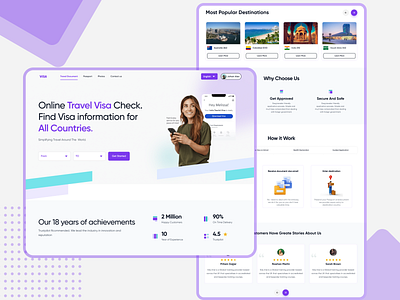 Travel Visa Website travel website design ui ui design ui ux design ui web design ux design visa design web design