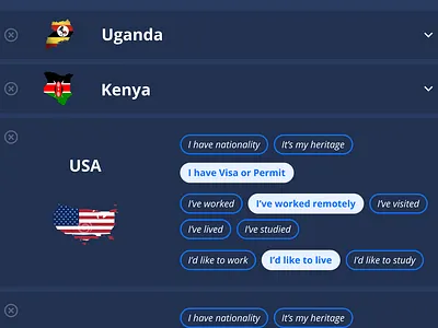 Country connection ui