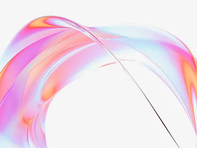 Twisted emitter glass bright abstract background 3d abstract background banner cover design gradient header holographic illustration iridescent orange pastel pink poster purple tech visuals wallpaper website