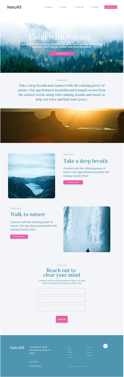 NatuR3 website design branding design graphic design landing page web design