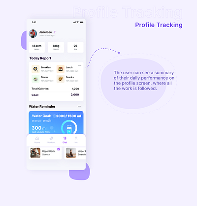 Profile Tracking adobe illustrator app design design figma ui ux