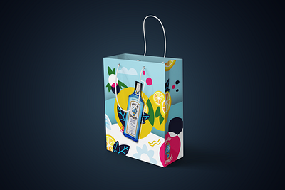 BOMBAY SAPPHIRE BAG design packaging