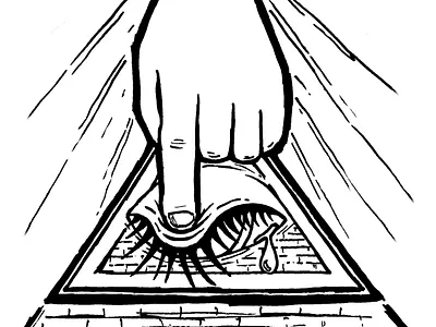 THE ALL SEEING HAND brand illustration logo logo design print design t shirt tee vector logo