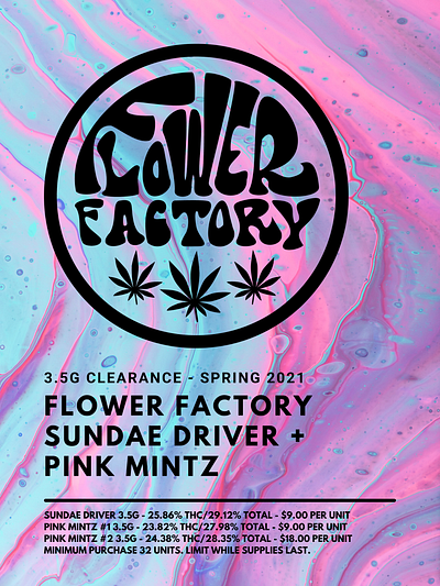 Flower Factory Promotion branding california cannabis illustrator photoshop