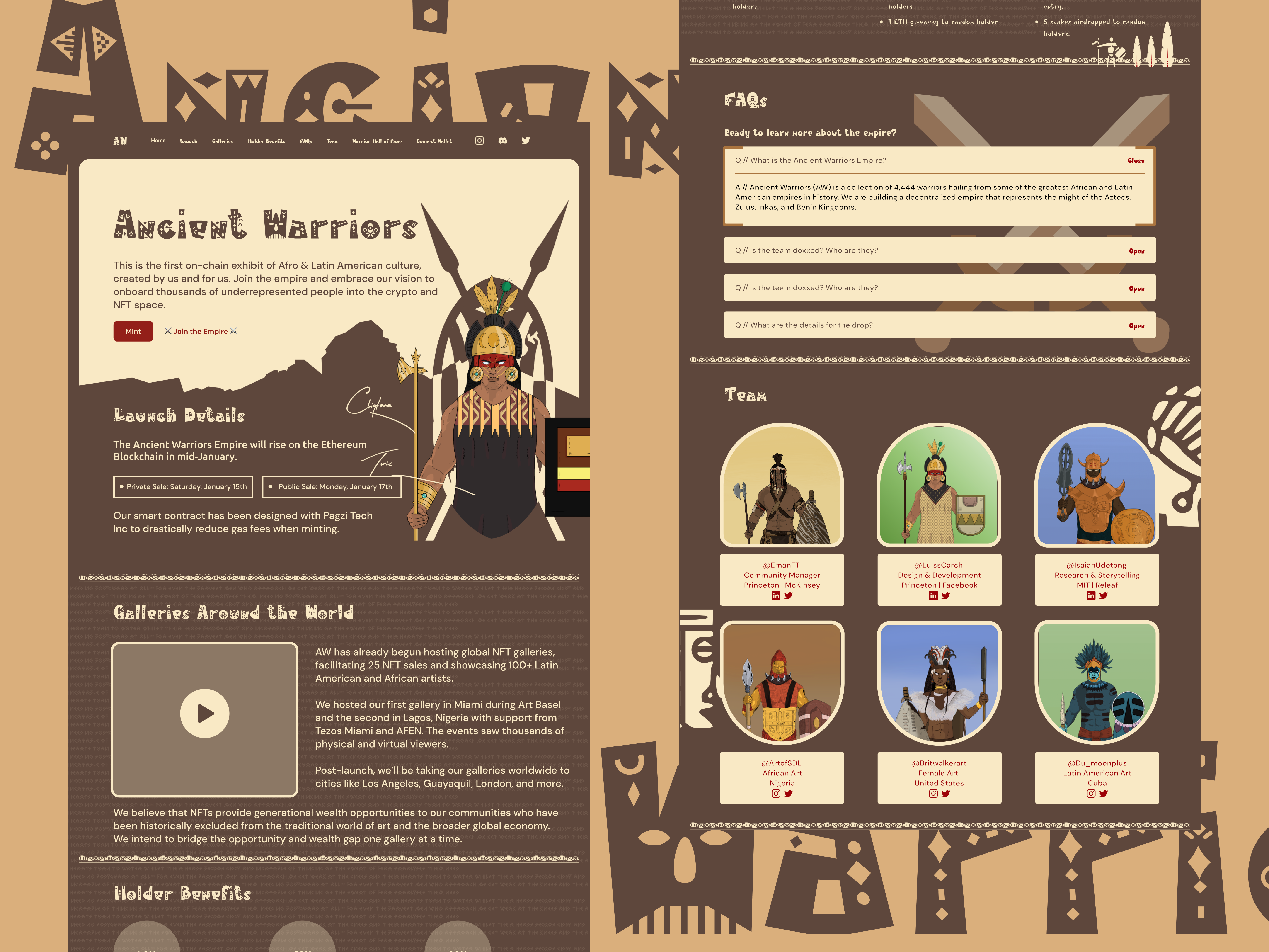Ancient Warriors - Pre launch landing page