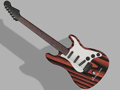 Guitar 3d design fusion360