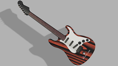 Guitar 3d design fusion360