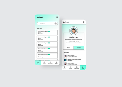 JobTree🌳 - College students to find jobs and internships app design mobile app design