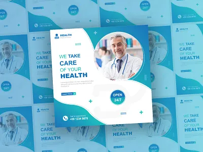 Medical healthcare social media banner template banner creative doctor banner health case marketing medical social media banner