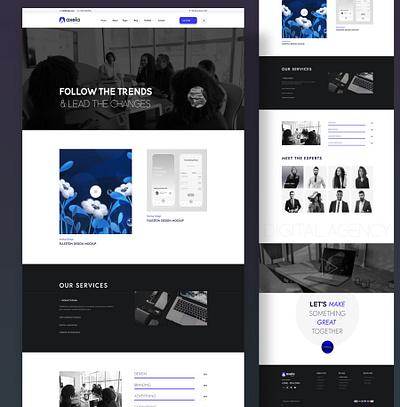 Digital Agency Website Landing Page digital agency figma graphic design marketing uiux web design