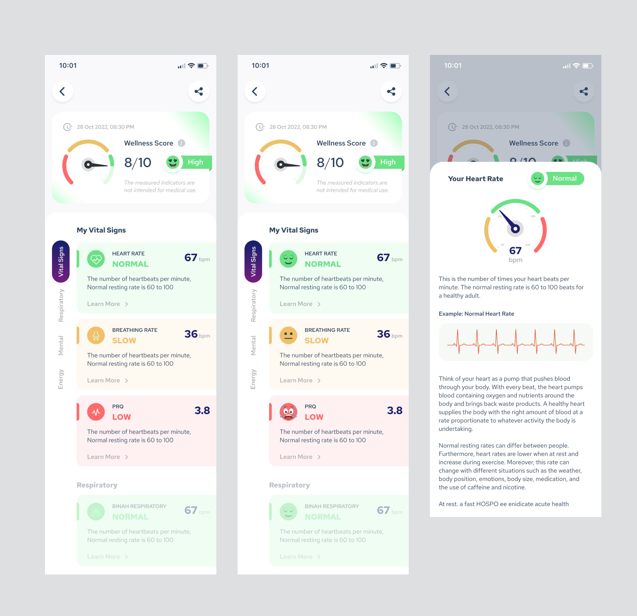 Wellness Score App app care diagram gauge health heart score tracking ui wellness