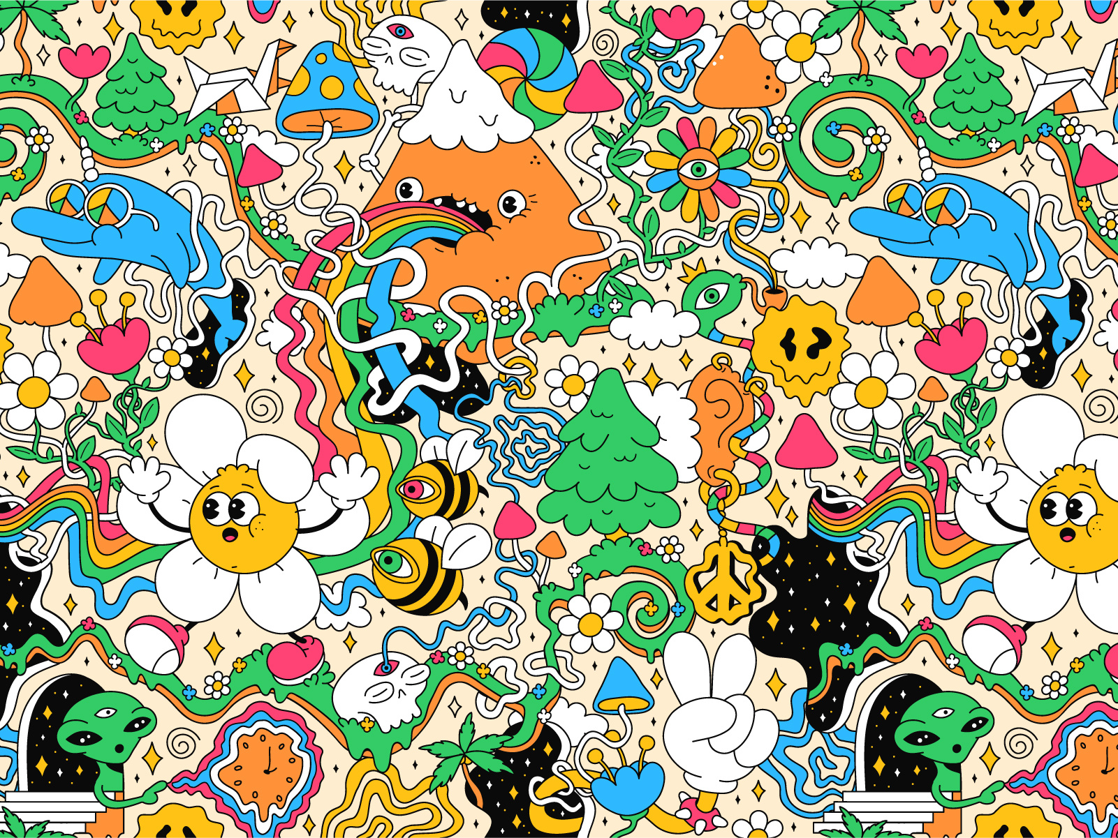 Example of Psychedelic Trippy Illustration
