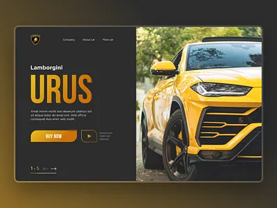Lamborgini Urus car designer lamborgini landing landing page sports car sports crossover urus web design web designer