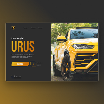 Lamborgini Urus car designer lamborgini landing landing page sports car sports crossover urus web design web designer