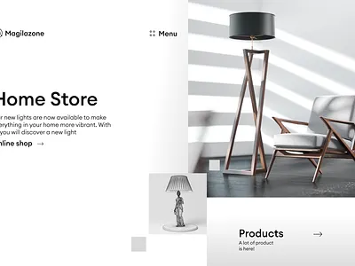 Furniture Magazine Landing Page UI Design landing page site design ui ui design web design