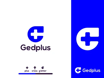 Gedplus Logo Design app icon brand development brand identity branding clinic conceptual logo health logo healthcare logo agency logo design logo mark meaningful logo medical logo minimalist logo nursing pharma pharmacy plus professional logo vector