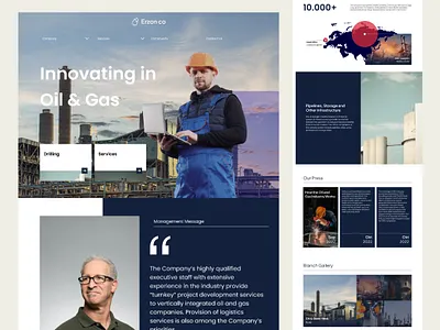 Erzon.co | landing page Logistic app corporate design gas graphic design industry landing page landingpage motion graphics oil saas ui ui design uiux ux web design webdesign website